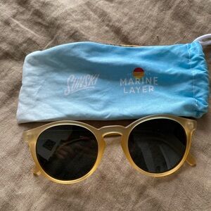 Marine Layer Golden Round Sunglasses